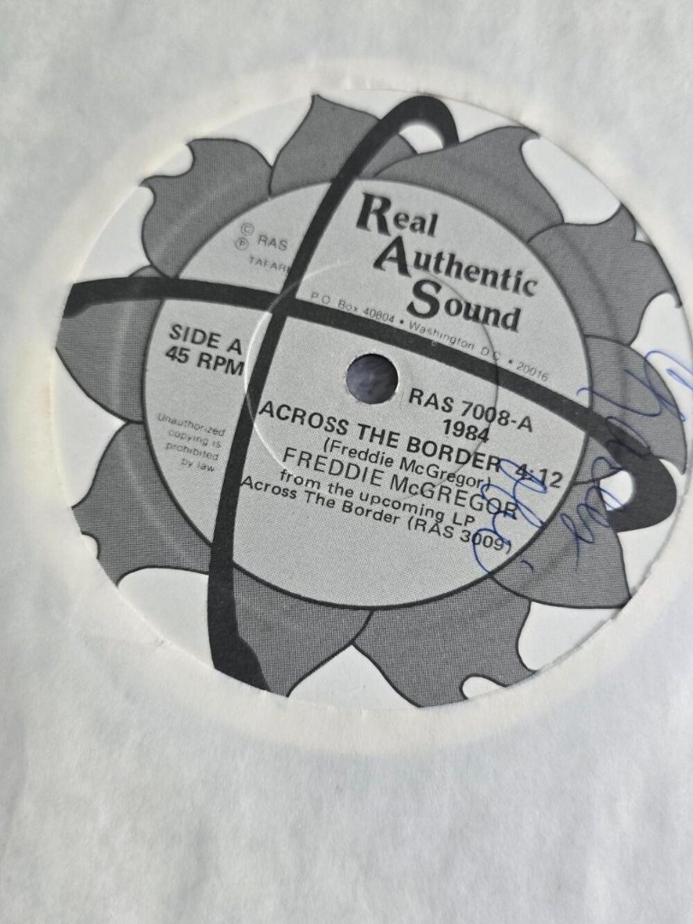 Freddie McGregor Across The Border 45 RPM Single Vinyl